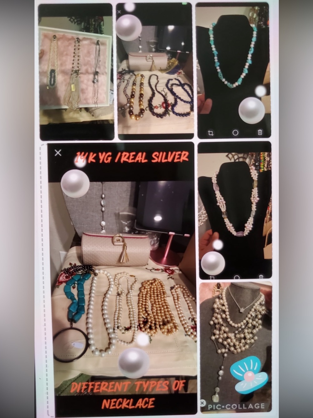 Assorted Women’s Fashion Necklaces in real 14Gold, Silver, Turquoise, Pearls etc